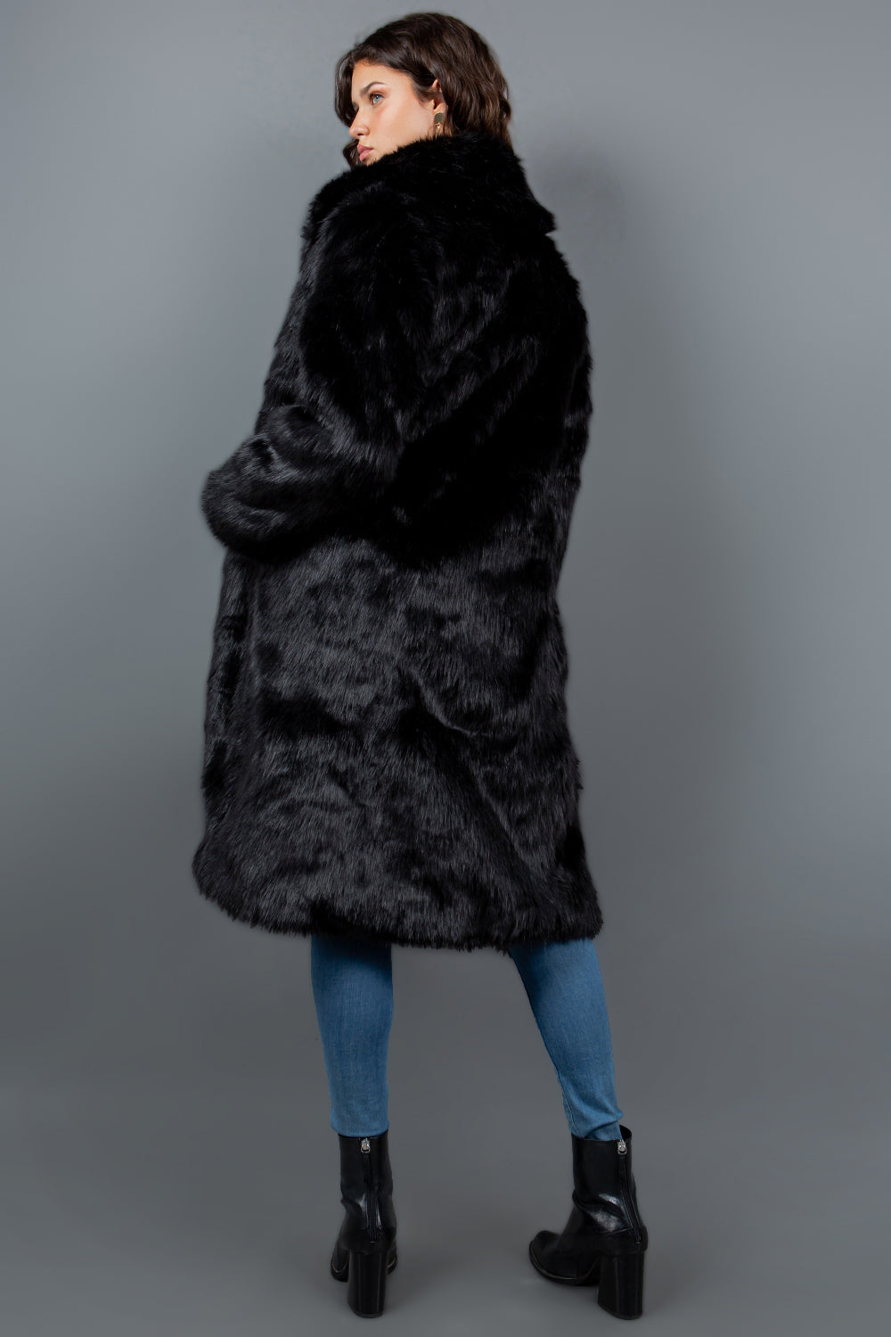Lux Faux Fur Longline Coat
