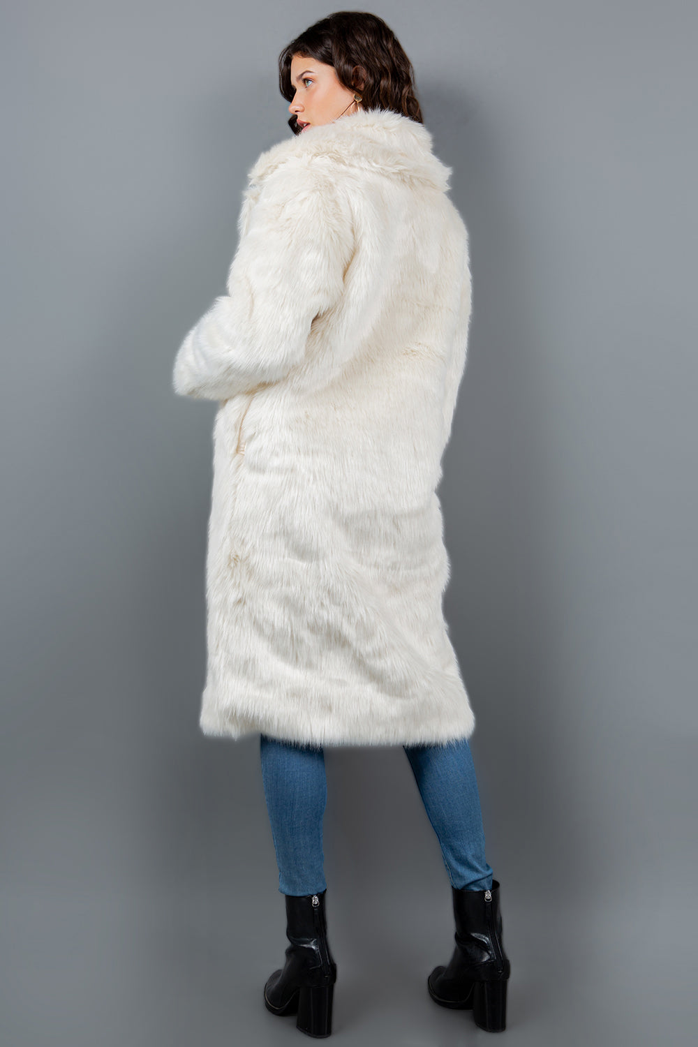 Lux Faux Fur Longline Coat